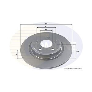 Comline Coated Brake Disc - S/s To Adc1677 Rear Axle To Fit Infiniti Q30 15->, Qx30 16-> Comline Coated Brake Disc - S/s To Adc1677 Rear Axle To Fit Infiniti Q30 15->, Qx30 16->