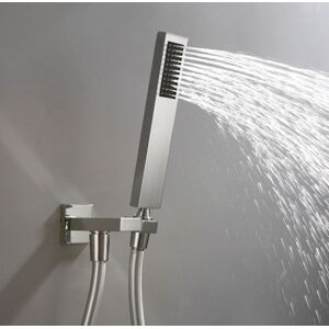 Nes Home Rectangular Wall Outlet Elbow Solid Brass Handheld Shower And 1.5m Pvc Hose Nes Home Rectangular Wall Outlet Elbow Solid Brass Handheld Shower And 1.5m Pvc Hose