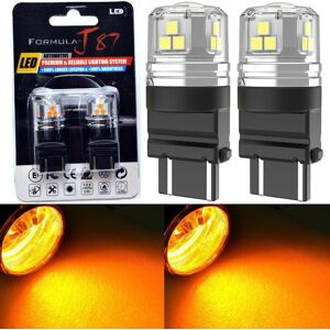 Formula-J87 Led 15w 3057 Orange Amber Two Bulbs Light Drl Daytime Replacement Upgrade Stock Formula-J87 Led 15w 3057 Orange Amber Two Bulbs Light Drl Daytime Replacement Upgrade Stock