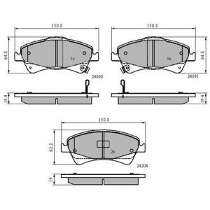 National Auto Parts Nap Front Brake Pad Set For Toyota Verso Valvematic 1.6 Oct 2009 To Dec 2018 National Auto Parts Nap Front Brake Pad Set For Toyota Verso Valvematic 1.6 Oct 2009 To Dec 2018
