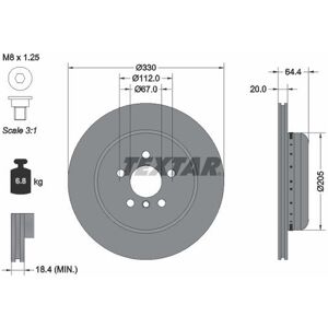 TEXTAR 92305125 Ventilated Brake Disc - Brake Disc TEXTAR 92305125 Ventilated Brake Disc - Brake Disc