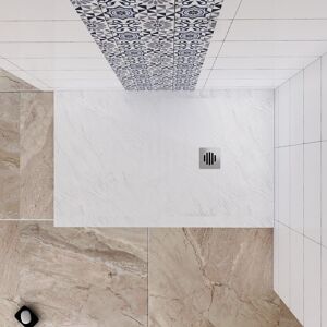 Aica Shower Tray Enclosure Wet Room Slimline Square Tray Stainless Steel 900x1400mm Aica Shower Tray Enclosure Wet Room Slimline Square Tray Stainless Steel 900x1400mm