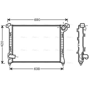 PRASCO BWA2314 Aluminium Radiator - Cooling System PRASCO BWA2314 Aluminium Radiator - Cooling System