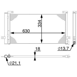 Mahle Ac74000s A/c Condenser Air Conditioning Parallel Cooling Pipes Fits Volvo Mahle Ac74000s A/c Condenser Air Conditioning Parallel Cooling Pipes Fits Volvo