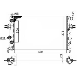 Engine Cooling Radiator Aluminium Replacement Fits Opel Vauxhall Nrf 50562a Engine Cooling Radiator Aluminium Replacement Fits Opel Vauxhall Nrf 50562a