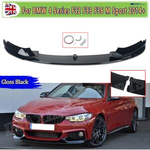 For Bmw F32 F33 F36 4 Series M Sport Front Bumper Splitter Lip 13-20 Gloss Black For Bmw F32 F33 F36 4 Series M Sport Front Bumper Splitter Lip 13-20 Gloss Black