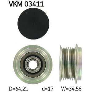 SKF VKM 03411 Generator Freewheel - Ford Volvo SKF VKM 03411 Generator Freewheel - Ford Volvo