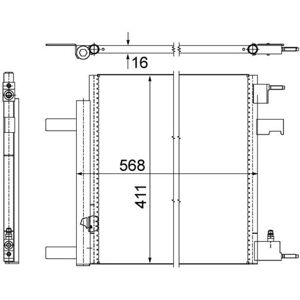 Mahle Ac636000p A/c Condenser Parallel Cooling Pipes For Chevrolet Opel Vauxhall Mahle Ac636000p A/c Condenser Parallel Cooling Pipes For Chevrolet Opel Vauxhall