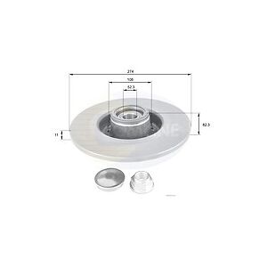 Comline Coated Brake Disc - Supersedes Adc1539 Rear Axle To Fit Renault Laguna 01->07, S Comline Coated Brake Disc - Supersedes Adc1539 Rear Axle To Fit Renault Laguna 01->07, S