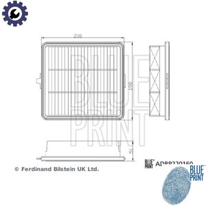 BLUE PRINT ADBP220160 Air Filter - Cartridge Filter BLUE PRINT ADBP220160 Air Filter - Cartridge Filter