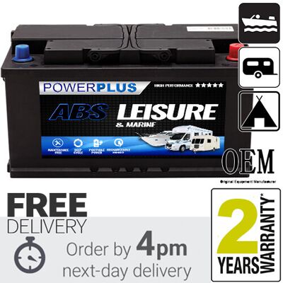 Powerplus 110ah Low Height Leisure Battery - 12V for Motorhomes & Caravans Powerplus 110ah Low Height Leisure Battery - 12V for Motorhomes & Caravans
