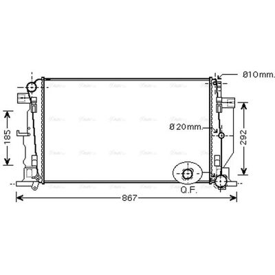 PRASCO MS2444 Aluminium Radiator - Mercedes-Benz Sprinter 3.5-T - Cooling System PRASCO MS2444 Aluminium Radiator - Mercedes-Benz Sprinter 3.5-T - Cooling System