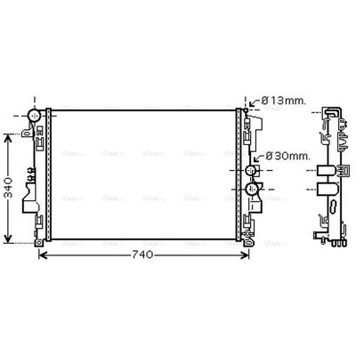 Ava Quality Cooling MSA2356 Aluminium Radiator - Cooling System Ava Quality Cooling MSA2356 Aluminium Radiator - Cooling System
