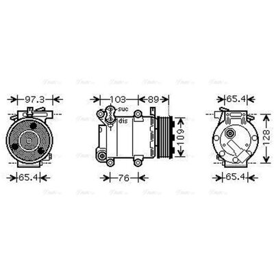 Ava Quality Cooling Compressor - VS16 - R134a Air Conditioning Ava Quality Cooling Compressor - VS16 - R134a Air Conditioning