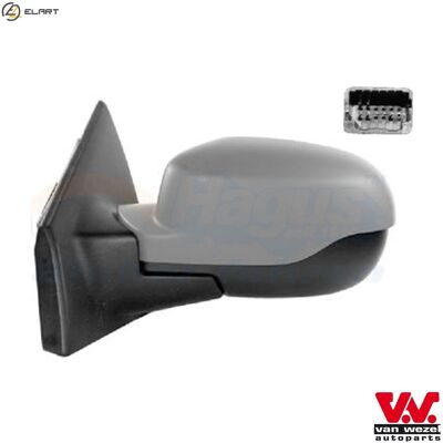 VAN WEZEL Car Mirror - Left Heated 5-Pin - Car Mirror VAN WEZEL Car Mirror - Left Heated 5-Pin - Car Mirror