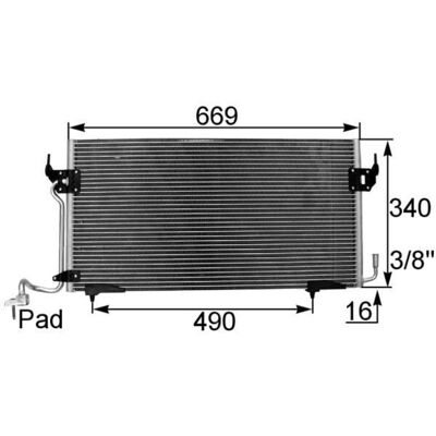 Mahle AC206000S - Car Air Conditioning Condenser Mahle AC206000S - Car Air Conditioning Condenser