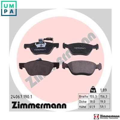 Zimmermann - 240671901 - brake pads set Zimmermann - 240671901 - brake pads set