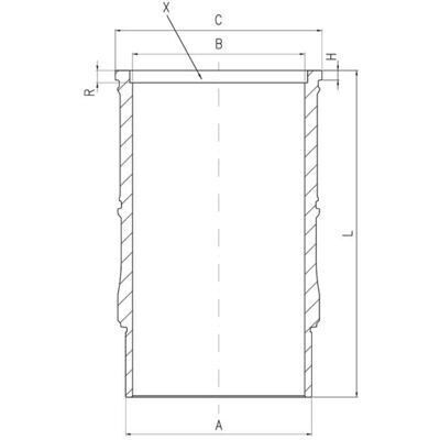 MAHLE ORIGINAL 001 LW 00142 001 Cylinder Sleeve - Mercedes-Benz MAHLE ORIGINAL 001 LW 00142 001 Cylinder Sleeve - Mercedes-Benz