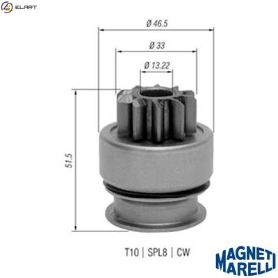 MAGNETI MARELLI 940113020348 Starter Gear - Starter Part MAGNETI MARELLI 940113020348 Starter Gear - Starter Part