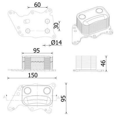 MAHLE ORIGINAL CLC 278 000S - Oil Radiator for Peugeot, Citroën, Mini, Opel MAHLE ORIGINAL CLC 278 000S - Oil Radiator for Peugeot, Citroën, Mini, Opel