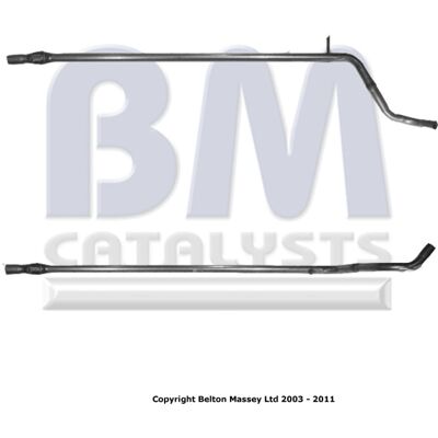 BM Catalysts Exhaust Pipe - Fits Fiat 500, Panda, Ford Ka BM Catalysts Exhaust Pipe - Fits Fiat 500, Panda, Ford Ka