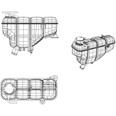 Mercedes-Benz 454037 Expansion Tank with Cap Mercedes-Benz 454037 Expansion Tank with Cap