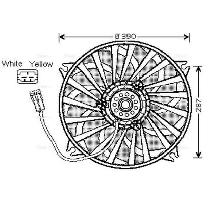PRASCO - CN7526 - 388mm - Radiator Fan Motor PRASCO - CN7526 - 388mm - Radiator Fan Motor