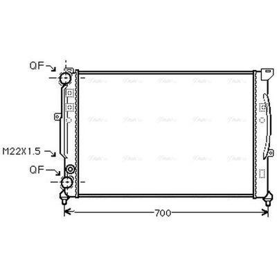 PRASCO AIA2123 Aluminium Radiator - Engine Cooling - A6 C5, A4 B5 PRASCO AIA2123 Aluminium Radiator - Engine Cooling - A6 C5, A4 B5
