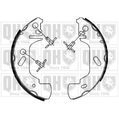 QUINTON HAZELL BS838 Brake Shoes - Brake Shoes for Ford Transit Mk3 QUINTON HAZELL BS838 Brake Shoes - Brake Shoes for Ford Transit Mk3