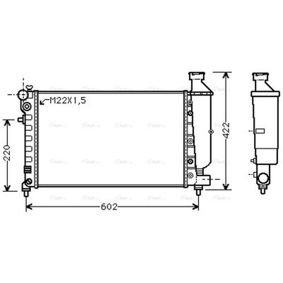 PRASCO CNA2116 Aluminium Radiator - Cooling System PRASCO CNA2116 Aluminium Radiator - Cooling System