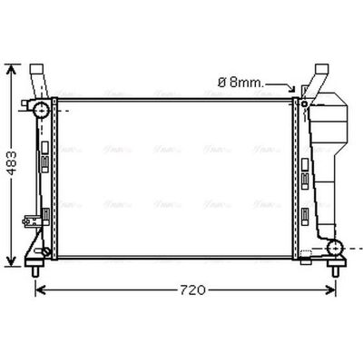 Ava Quality Cooling MSA2363 Radiator - Engine Cooling Ava Quality Cooling MSA2363 Radiator - Engine Cooling