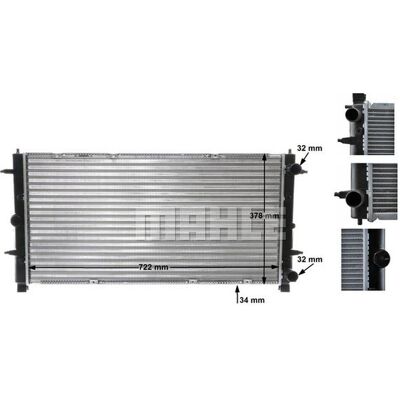 MAHLE ORIGINAL CR 398 000S Radiator - Engine Cooling MAHLE ORIGINAL CR 398 000S Radiator - Engine Cooling