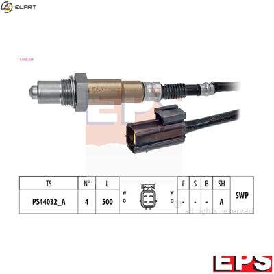 EPS 1.998.336 Oxygen Sensor - Heated, Made in Italy - KIA, Hyundai EPS 1.998.336 Oxygen Sensor - Heated, Made in Italy - KIA, Hyundai