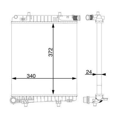 MAHLE CR 1591 000S Engine Radiator - Cooling System MAHLE CR 1591 000S Engine Radiator - Cooling System