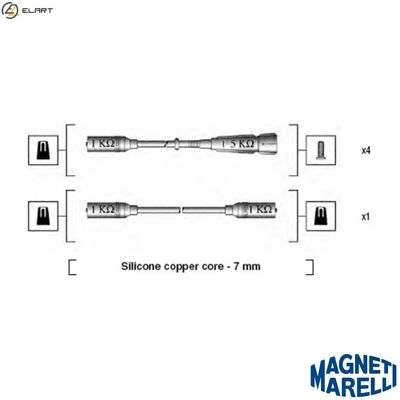 Magneti Marelli Model 941175140755 Ignition Wire Set - Ignition System Parts Magneti Marelli Model 941175140755 Ignition Wire Set - Ignition System Parts