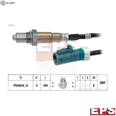 EPS 1.998.270 - Lambda Sensor - Heated - 450mm Cable - OE Equivalent EPS 1.998.270 - Lambda Sensor - Heated - 450mm Cable - OE Equivalent