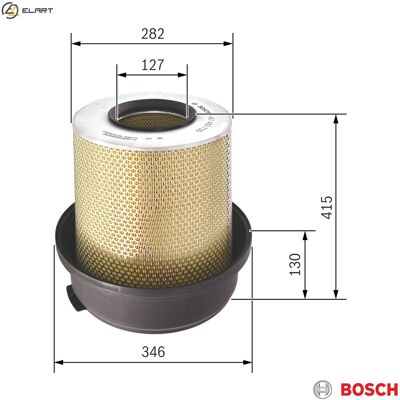 Bosch 1 457 433 730 Air Filter - Cartridge Filter Bosch 1 457 433 730 Air Filter - Cartridge Filter