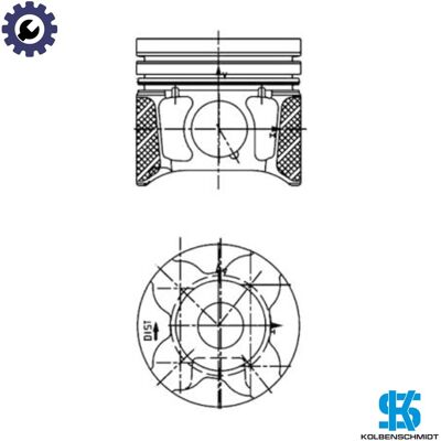 Kolbenschmidt 75mm Piston - Trapezoidal Connecting rod - Piston Type Kolbenschmidt 75mm Piston - Trapezoidal Connecting rod - Piston Type