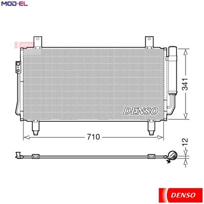 DENSO DCN45006 Air Conditioner Condenser - With Dryer - 678x360.6x12 DENSO DCN45006 Air Conditioner Condenser - With Dryer - 678x360.6x12