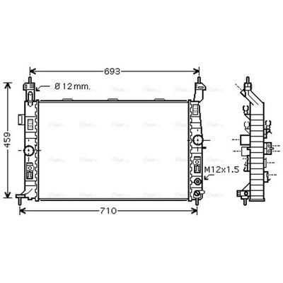 PRASCO OLA2431 Radiator - Aluminium - Opel Meriva A PRASCO OLA2431 Radiator - Aluminium - Opel Meriva A