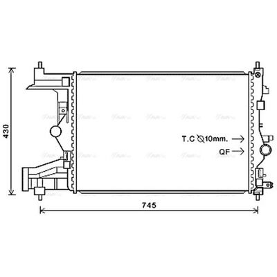 PRASCO OLA2485 Aluminium Radiator - Engine Cooling PRASCO OLA2485 Aluminium Radiator - Engine Cooling