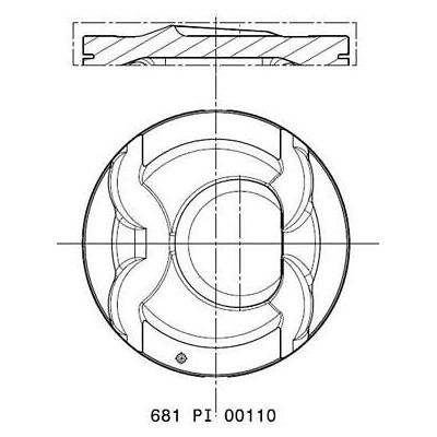 MAHLE 681 PI 00110 000 - Piston for Hyundai Kia 1591cc 135-140PS MAHLE 681 PI 00110 000 - Piston for Hyundai Kia 1591cc 135-140PS