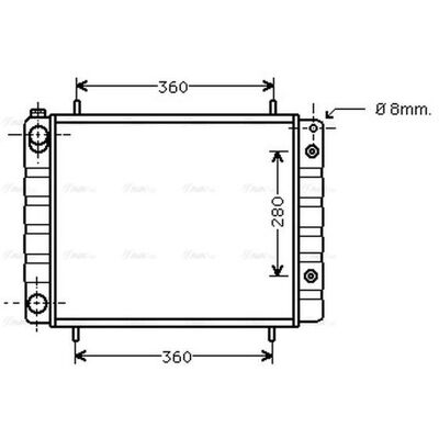 PRASCO AUA2082 Aluminium Radiator - Cooling System PRASCO AUA2082 Aluminium Radiator - Cooling System