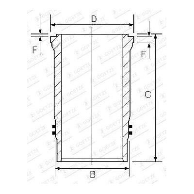 Goetze Engine 14-450810-00 Cylinder Sleeve - Engine Type Goetze Engine 14-450810-00 Cylinder Sleeve - Engine Type