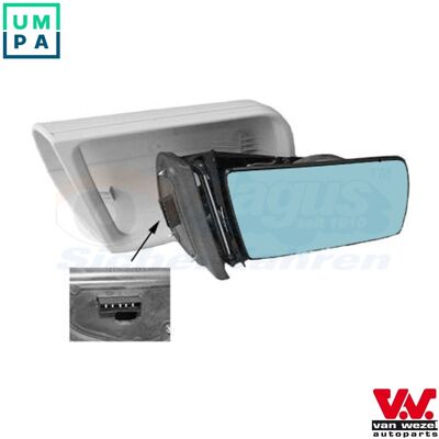 Van Wezel 3031808 Blue-Tinted Heated Convex Electric Side Mirror - Door Mirror Van Wezel 3031808 Blue-Tinted Heated Convex Electric Side Mirror - Door Mirror