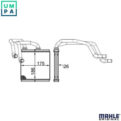 Nissan Qashqai MAHLE Original AH 255 000S Heater Radiator - Heater Radiator Nissan Qashqai MAHLE Original AH 255 000S Heater Radiator - Heater Radiator