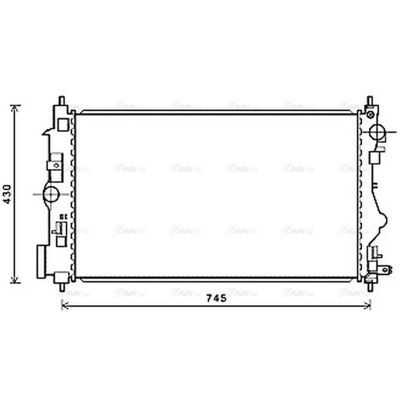 PRASCO OL2599 Aluminium Radiator - Car Cooling System PRASCO OL2599 Aluminium Radiator - Car Cooling System