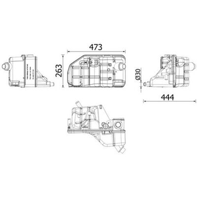 MAHLE CRT 54 000S Expansion Tank - Suitable for Renault Trucks, MAN, Mercedes-Benz, Setra MAHLE CRT 54 000S Expansion Tank - Suitable for Renault Trucks, MAN, Mercedes-Benz, Setra