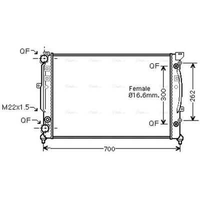 PRASCO AIA2122 Aluminium Radiator for Audi A4 B5 - Cooling System Part PRASCO AIA2122 Aluminium Radiator for Audi A4 B5 - Cooling System Part