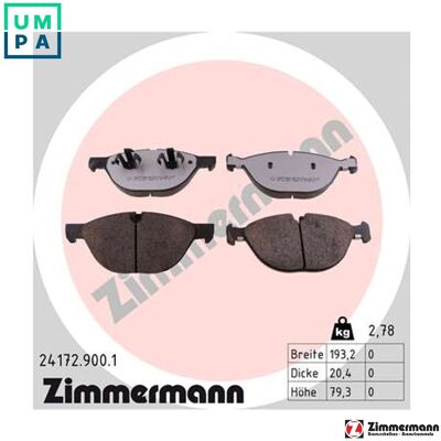 Zimmermann BMW X5 X6 Brake Pads - Organic, Long-lasting, German Quality Zimmermann BMW X5 X6 Brake Pads - Organic, Long-lasting, German Quality